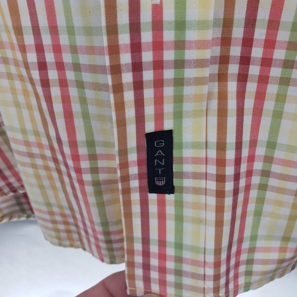 Gant cotton Multi color Button Up Mens Shirt Adult XL - Picture 4 of 5